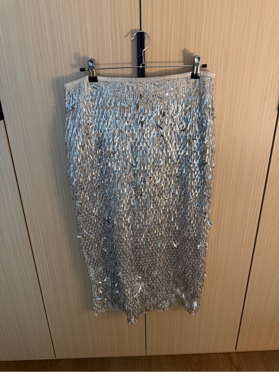 Zara Dresses & Skirts - Zara Silver Sequin Pencil Skirt, never worn